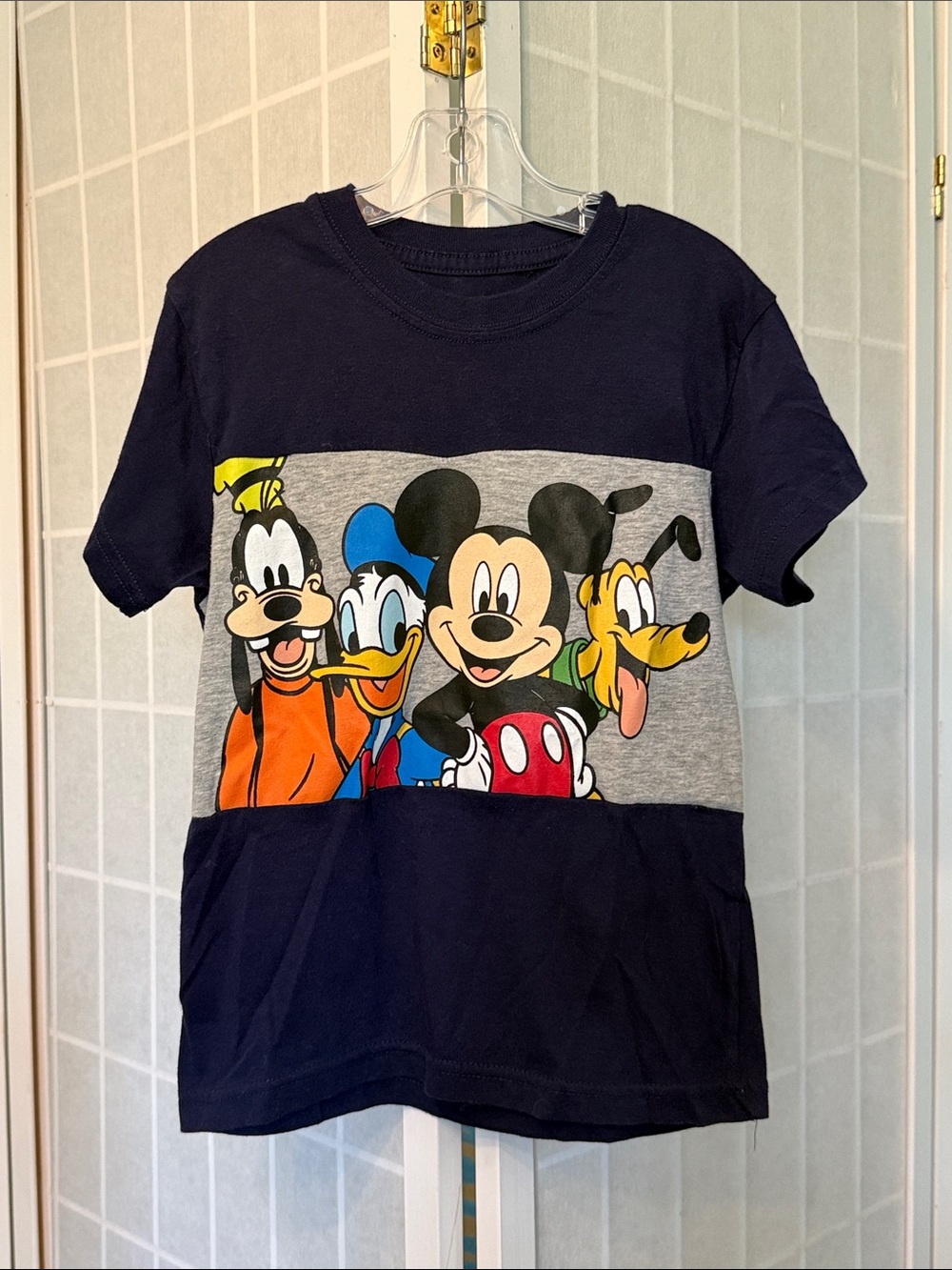 Boy’s Disney Navy and Gray Mickey & Friends Short Sleeve Tee Size 4/5